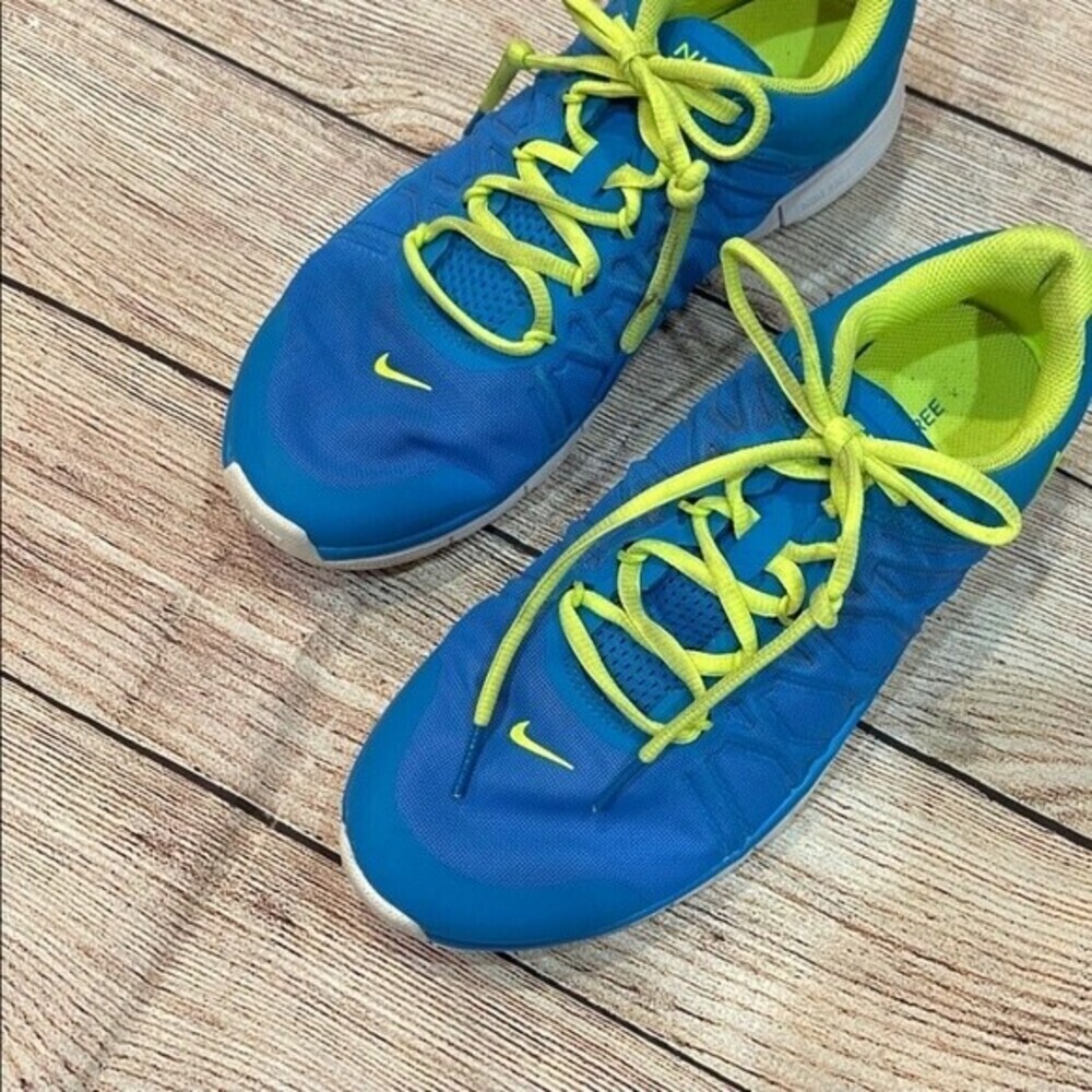Nike Men's FREE TRAINER 3.0 Shoes Blue/Volt / White 630856-402 Size 8.5